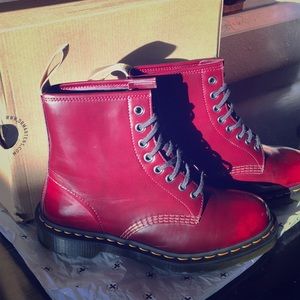 Cherry Red Vegan Dr. Martens